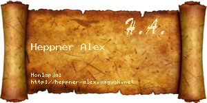 Heppner Alex névjegykártya