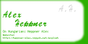 alex heppner business card